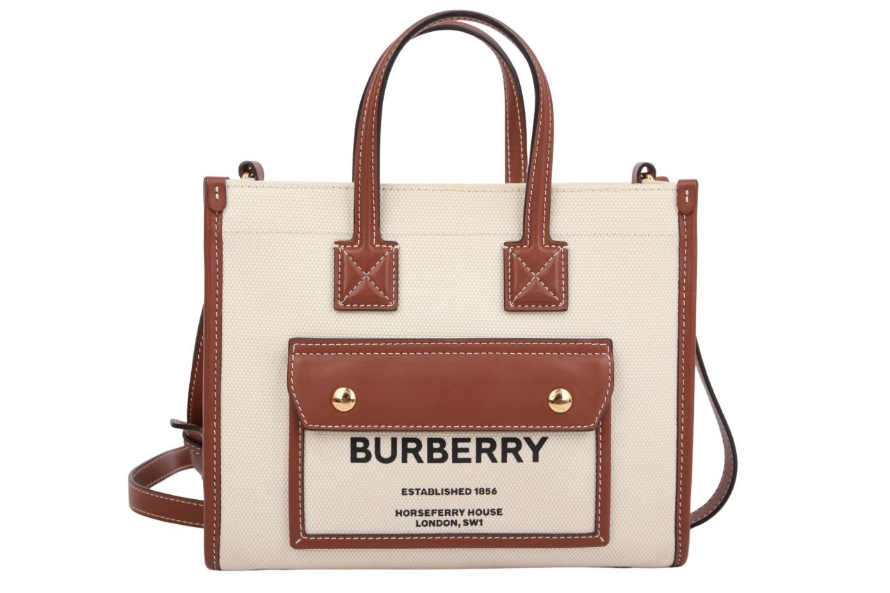 Burberry Freya Tote Bag Canvas / Leder