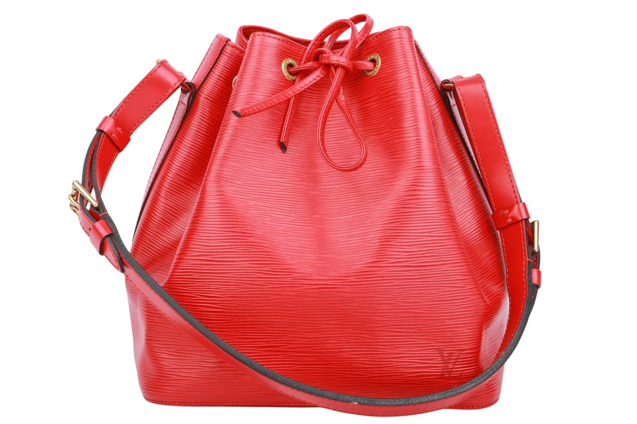 Louis Vuitton Sac Noé Petit Epi Leder Rot
