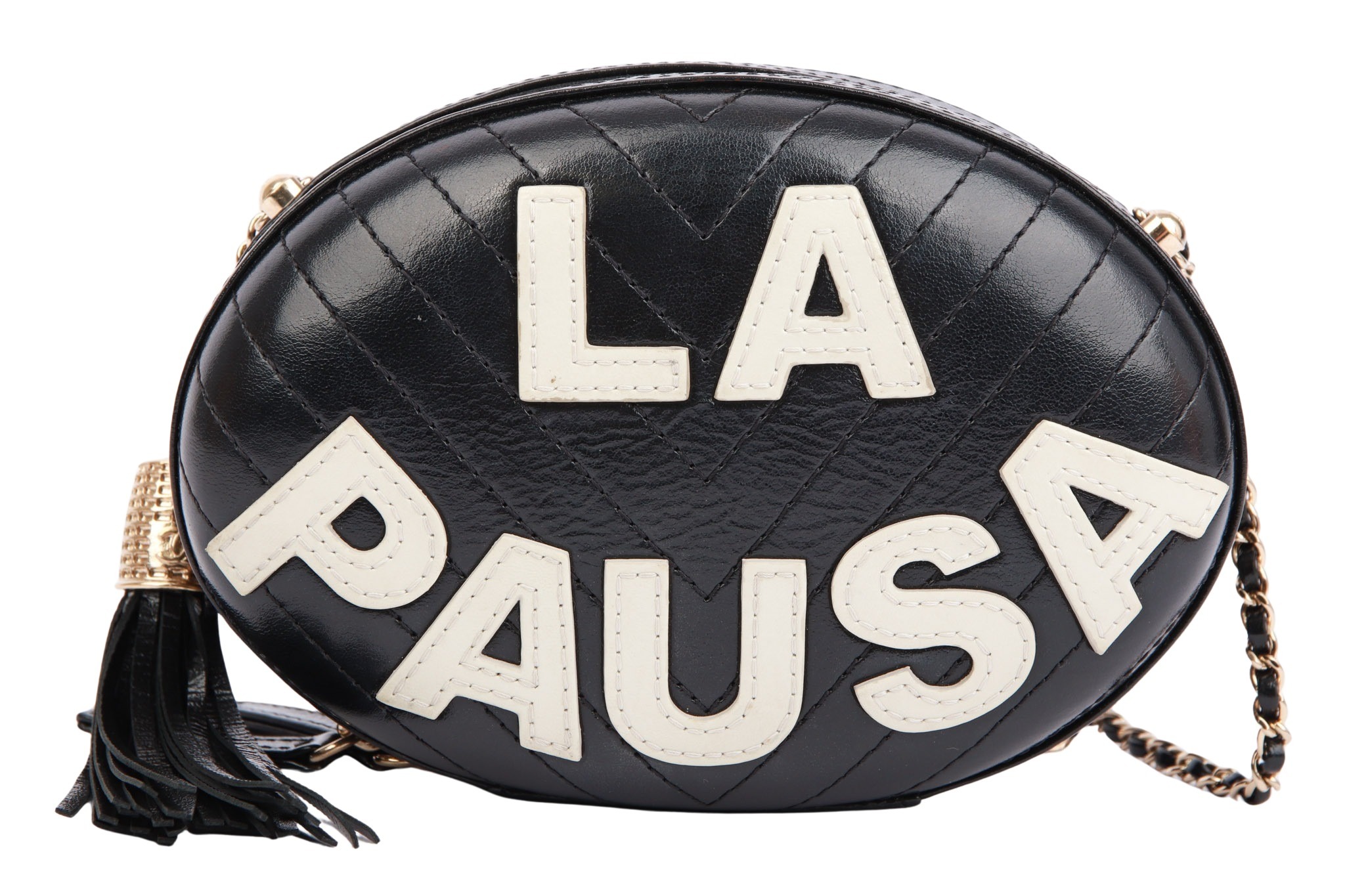 Chanel La Pausa Leder Schwarz