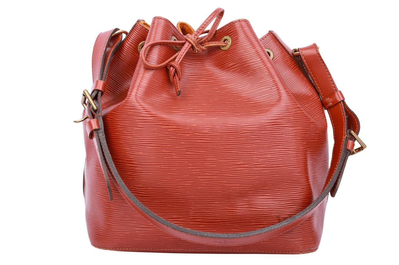 Louis Vuitton Sac Noé Petit Epi Leder Cognac