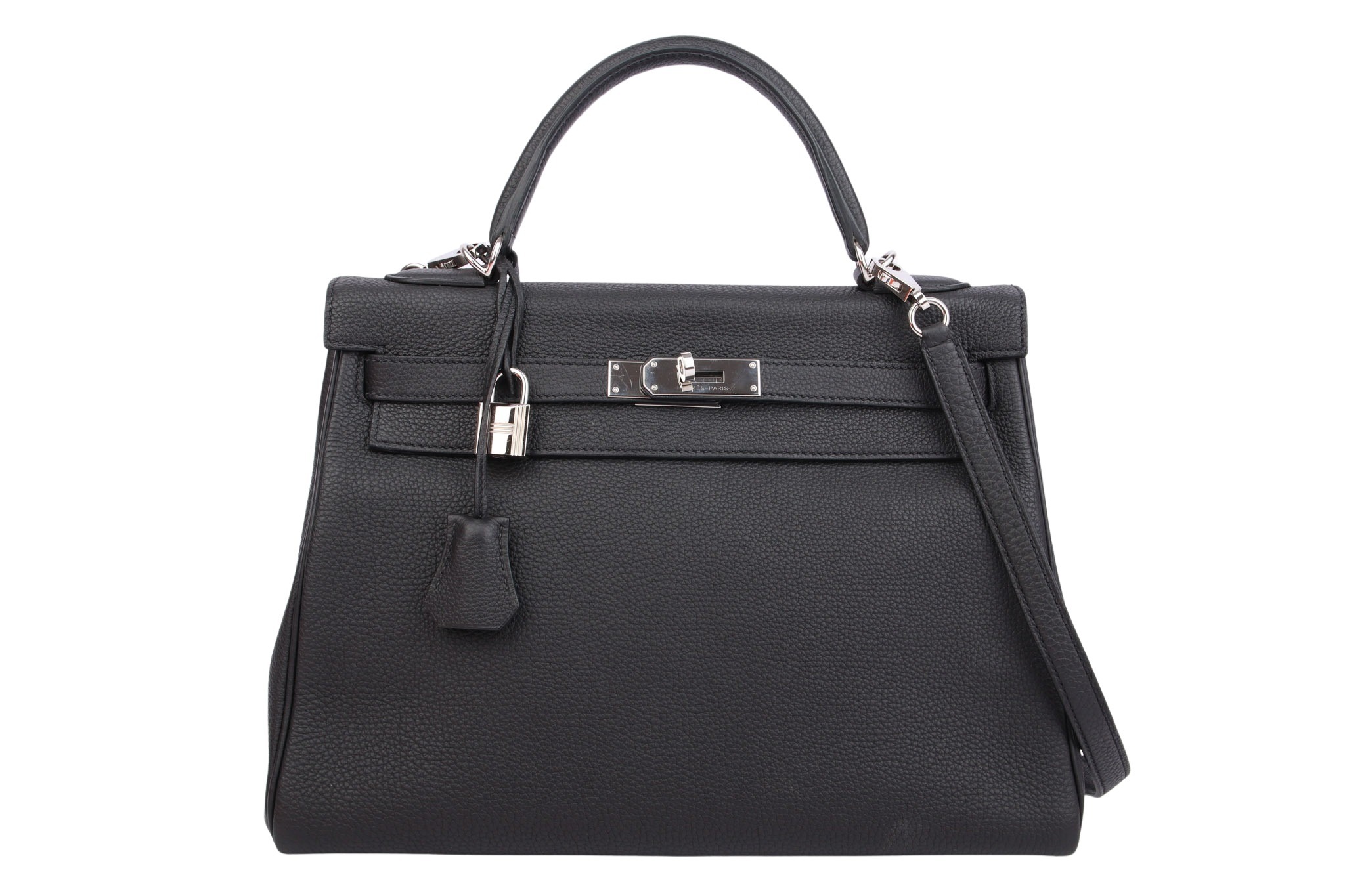 Hermès Kelly 32 Togo Leder Schwarz