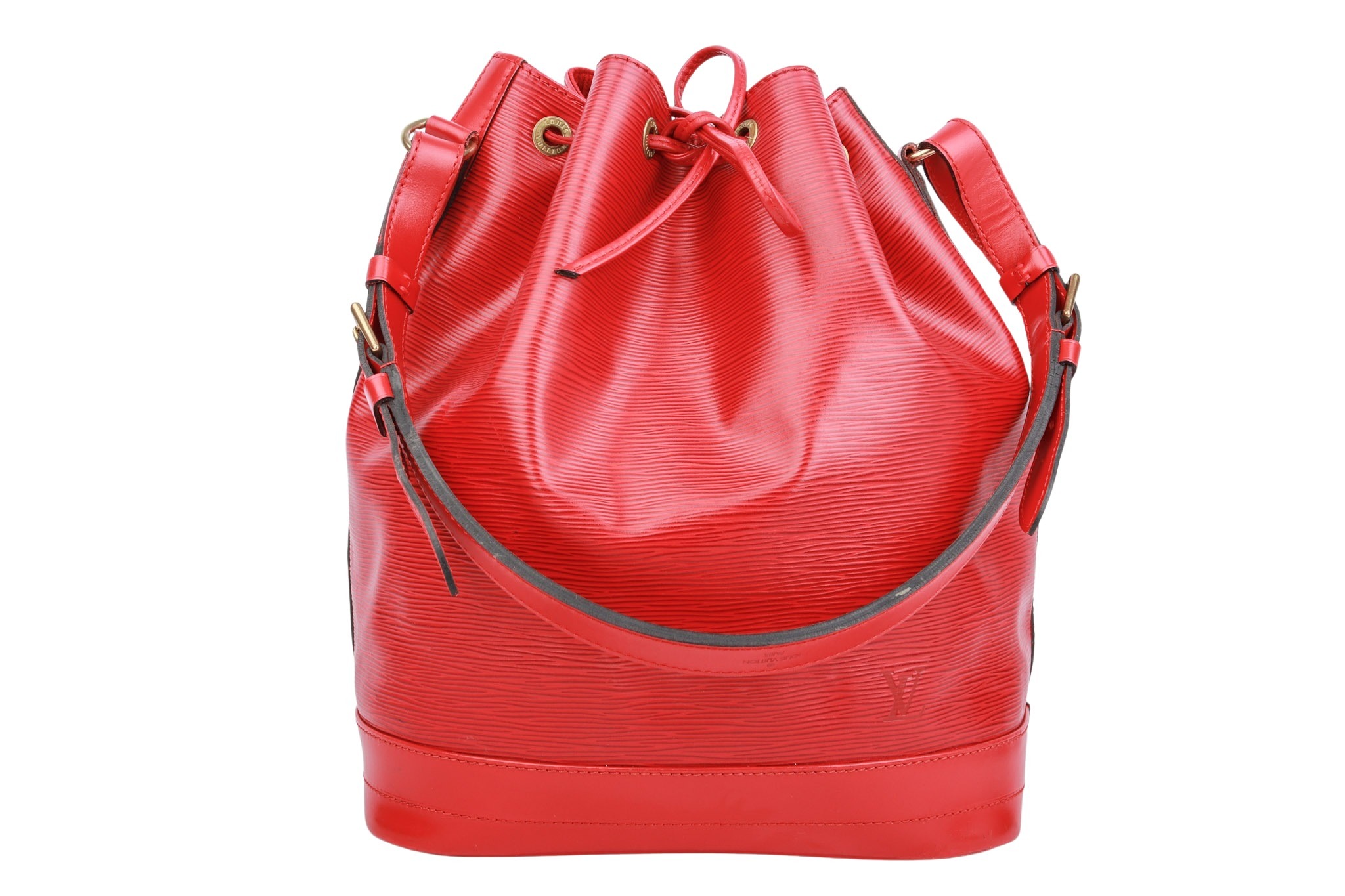 Louis Vuitton Grande Sac Noé Epi Leder Rot