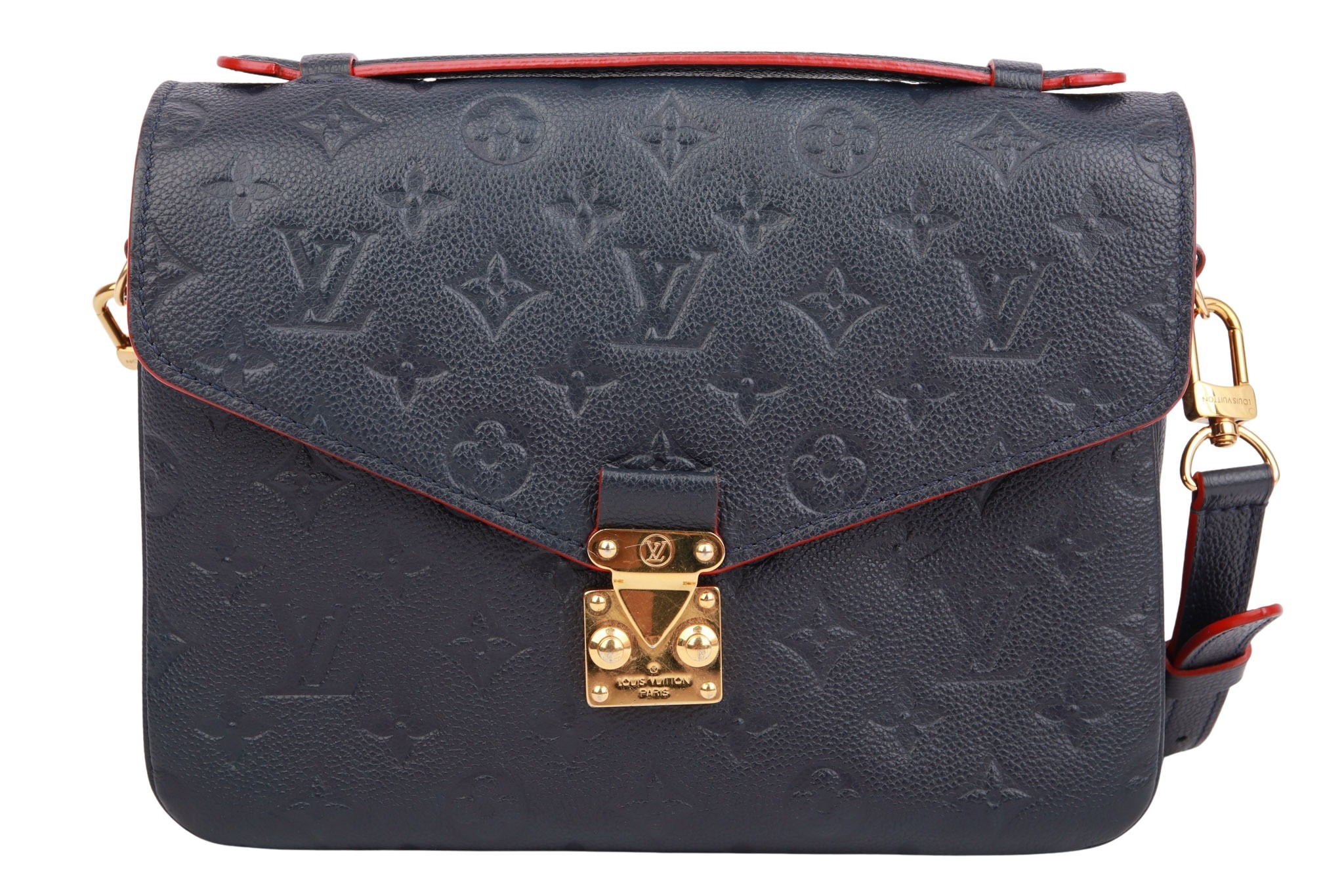 Louis Vuitton Pochette Metis Empreinte Navy / Red