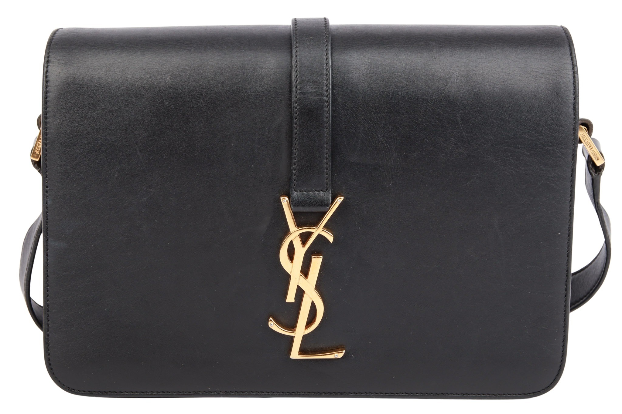 Saint Laurent Université Umhängetasche Leder Schwarz