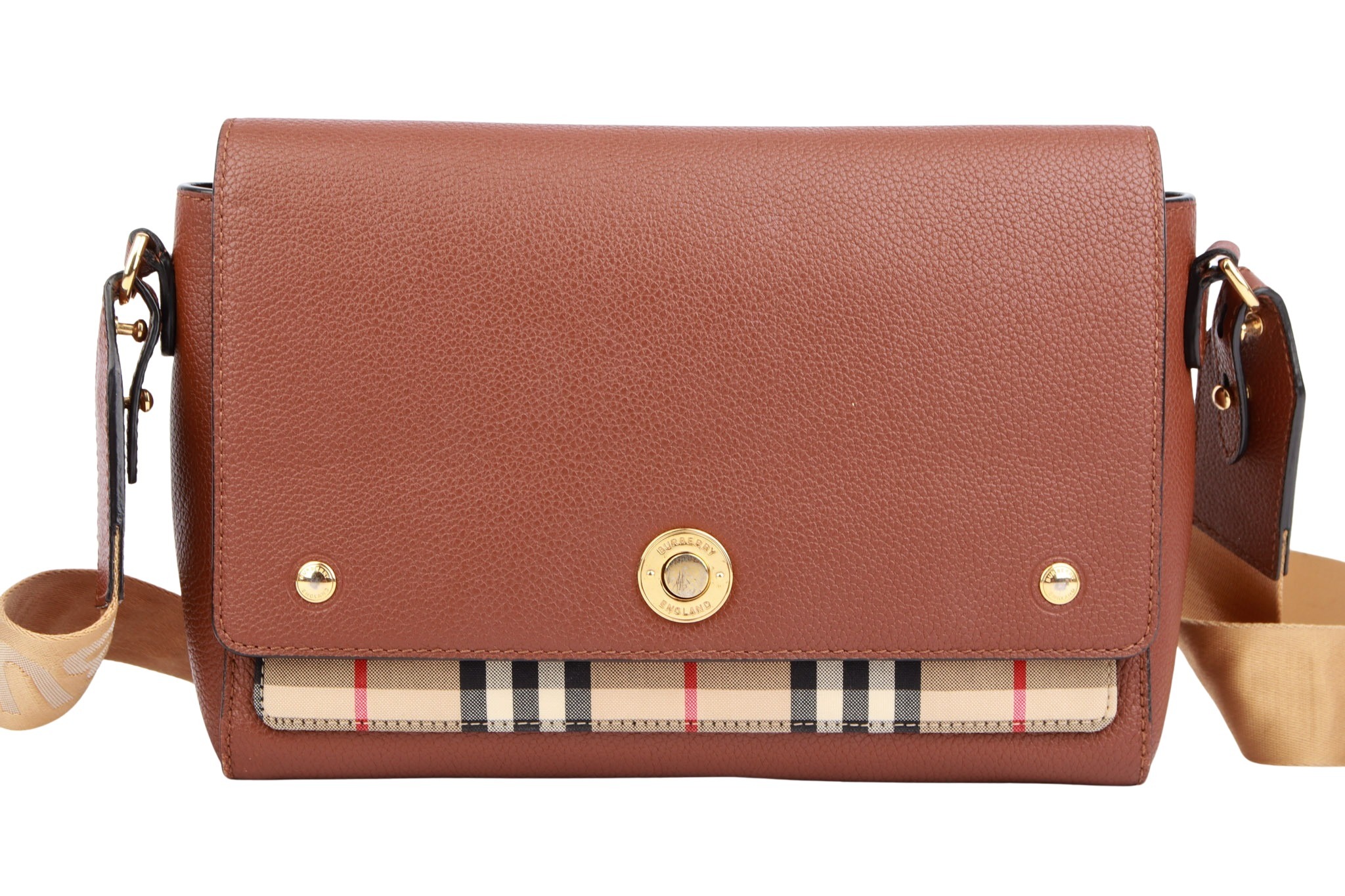 Burberry Note Schultertasche Braun