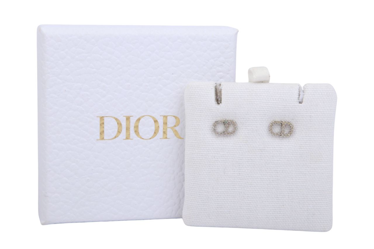 Dior Claire D Lune Ohrringe Silber