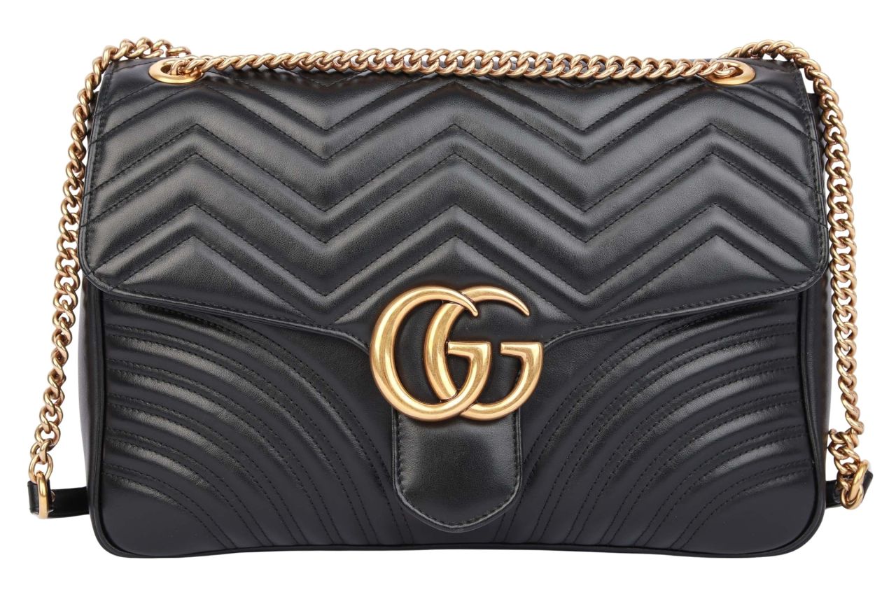 Gucci Marmont Jumbo Leder Schwarz