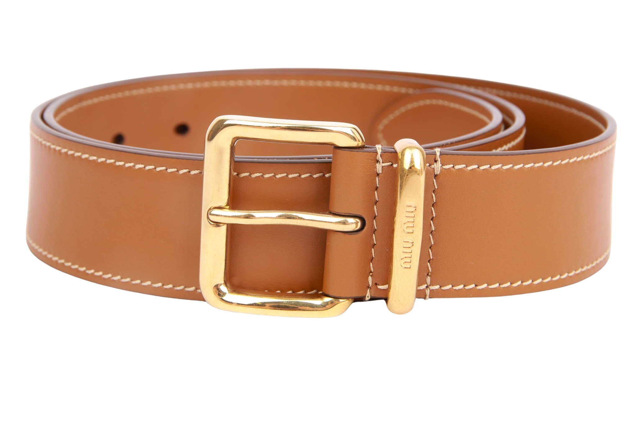 Miu Miu Gürtel Braun Leder Gr. 75