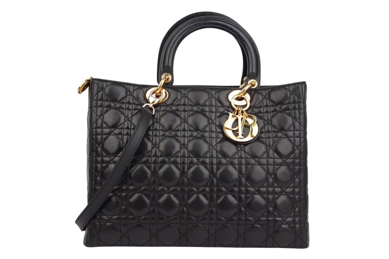 Dior Lady Dior Large Leder Schwarz