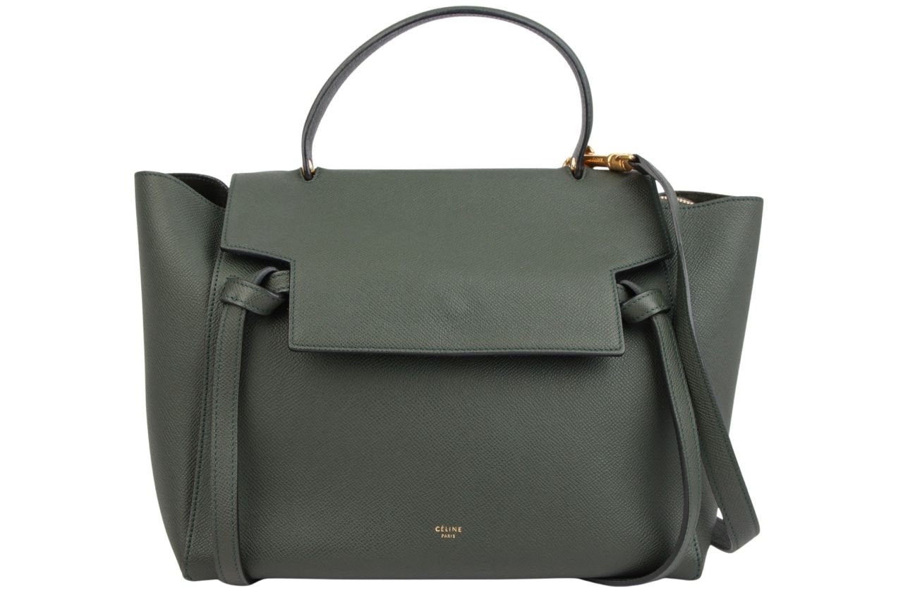 Céline Belt Bag Leder Grün