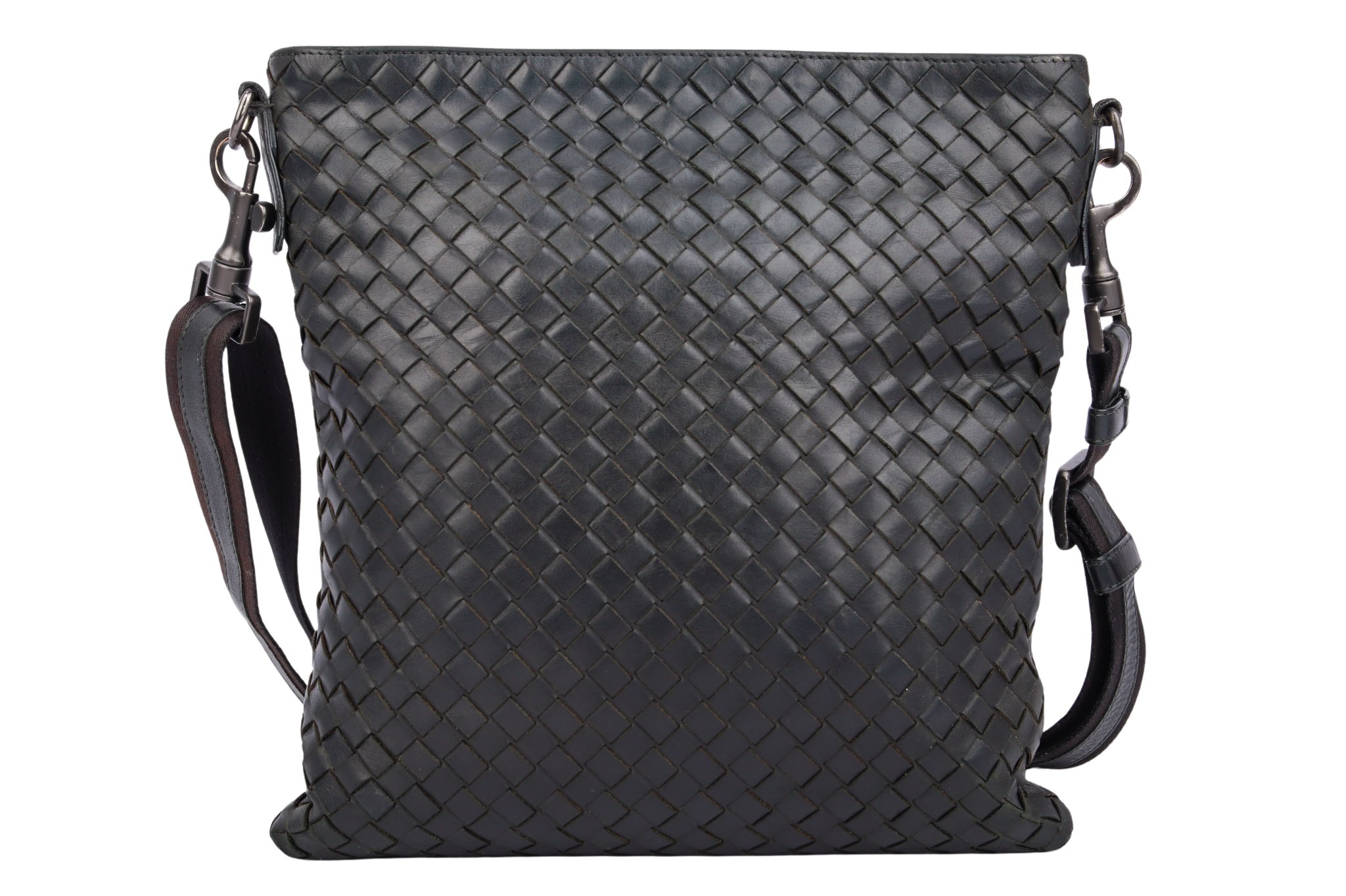 Bottega Veneta Crossbody Bag Intrecciato Nappaleder Schwarz