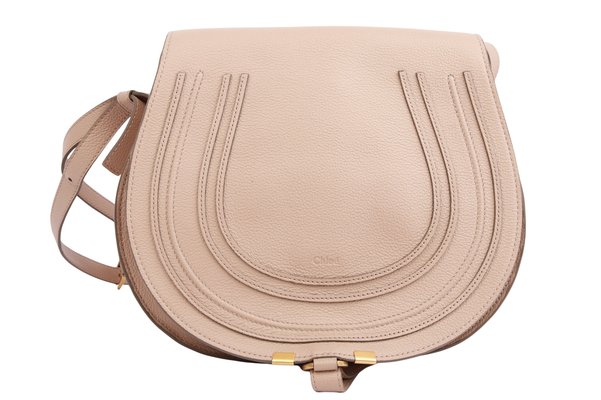 Chloé Marcie Saddle Bag Medium Beige