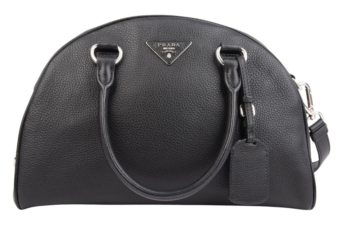 Prada Bowling Bag Leder Schwarz