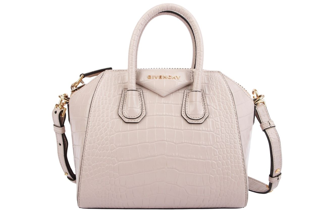 Givenchy Antigona Mini Grau Kroko Prägung