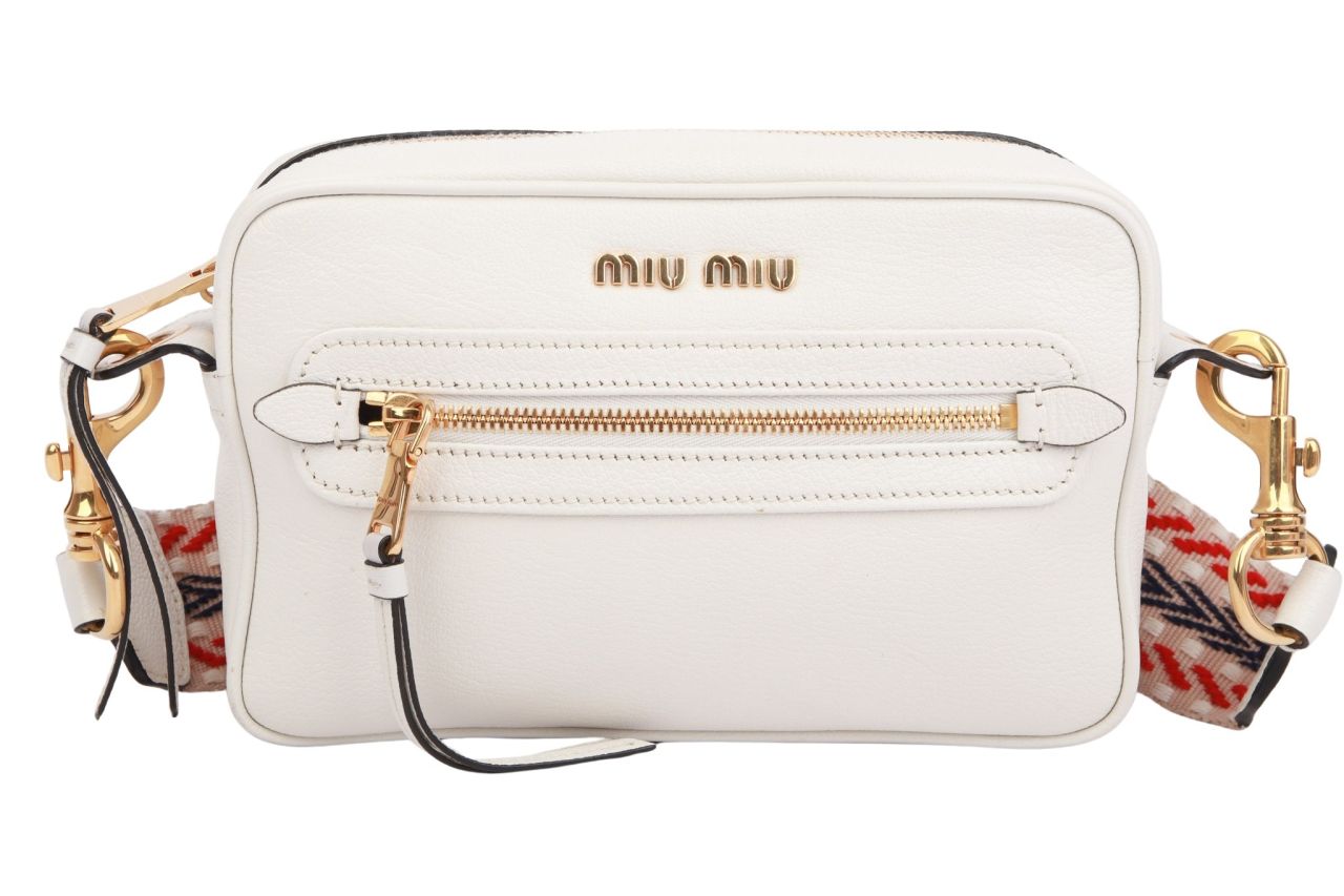 Miu Miu Umhängetasche Leder Weiß