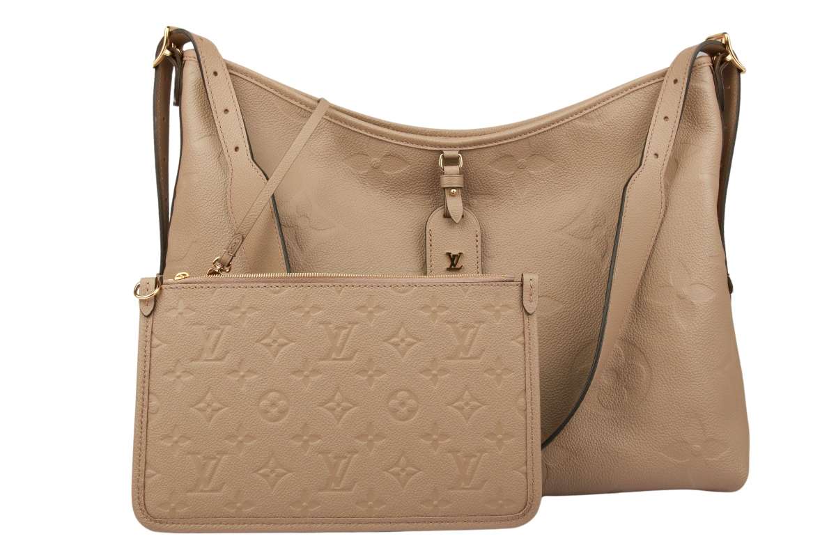 Louis Vuitton Carryall MM Monogram Empreinte Taupe | Luxussachen.com
