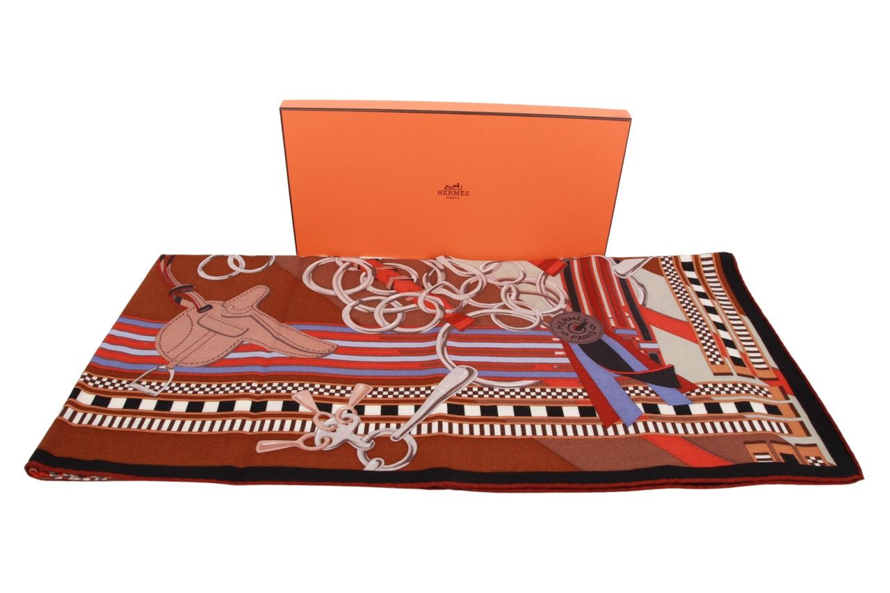 Hermès Carré "Brides Et Gris Gris" Seide 140 x 140 CM