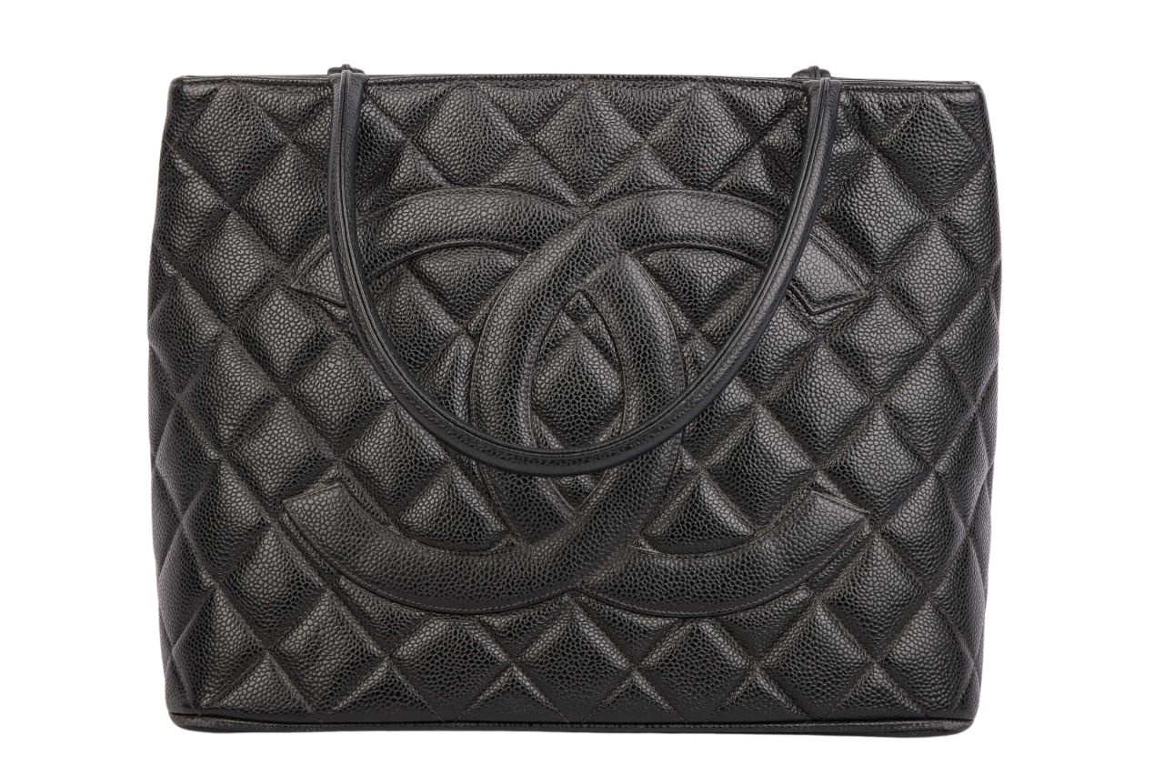 Chanel Medaillon Bag Kaviar Leather Black