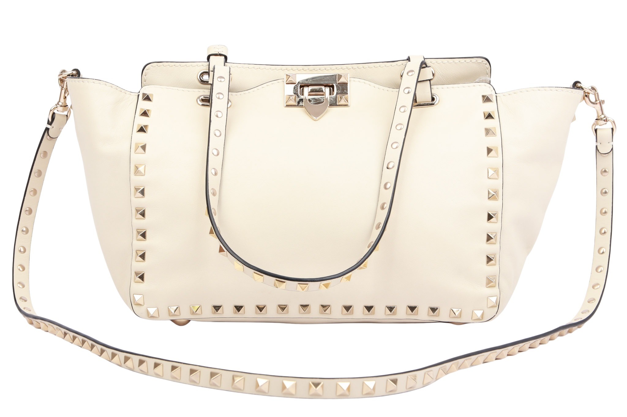 Valentino Garavani Rockstud Bag Small Creme