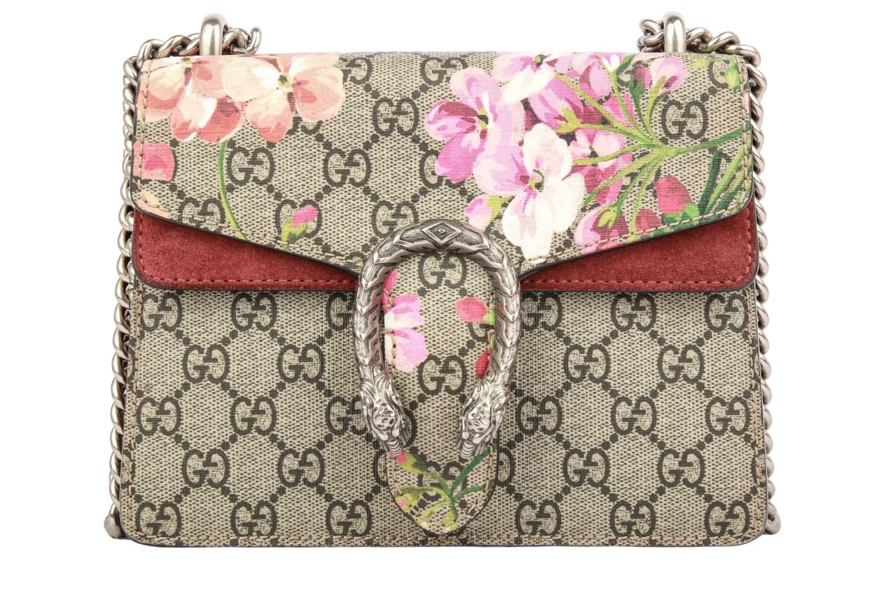 Gucci Dionysus Mini Blooms Guccissima Canvas Beige