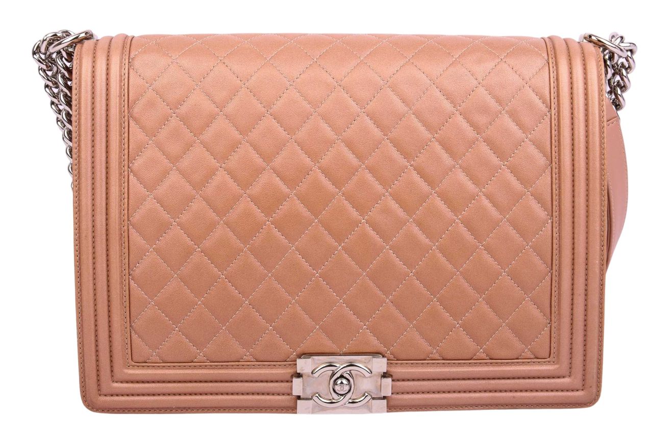 Chanel Boy Bag Large Chamapgner / Rose