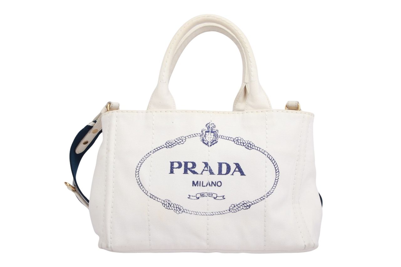 Prada Canapa Tote Bag Creme