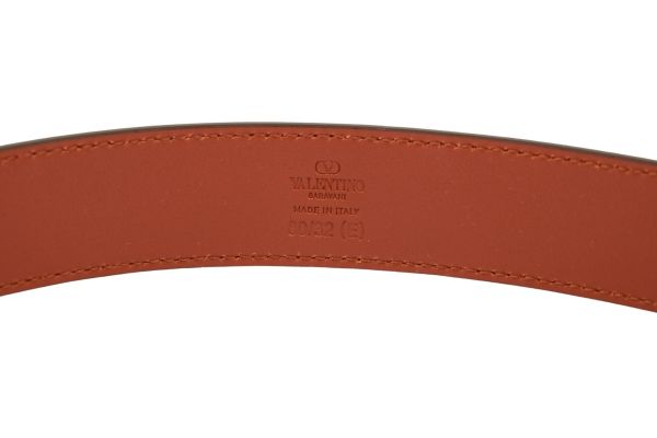 Valentino Garavani Gürtel V-Logo Gr. 80 Leder Braun