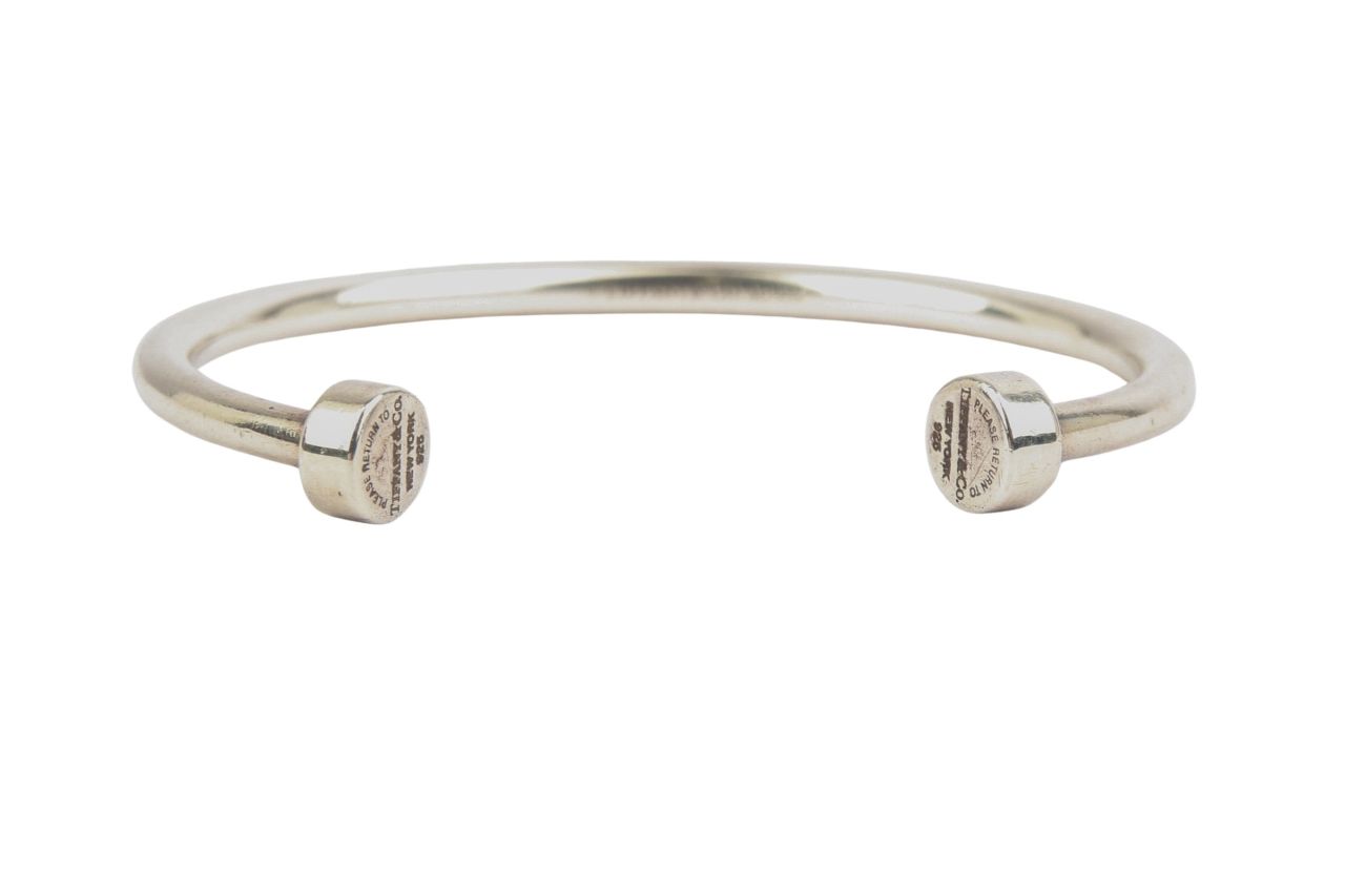 Tiffany & Co.Return To Tiffany Narrow Circle Edge Cuff Bracelet Sterling Silber