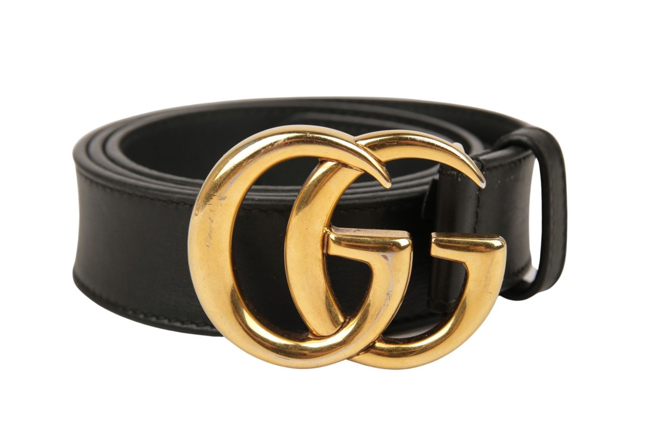 Gucci Marmont GG Gürtel Schwarz Gr. 80
