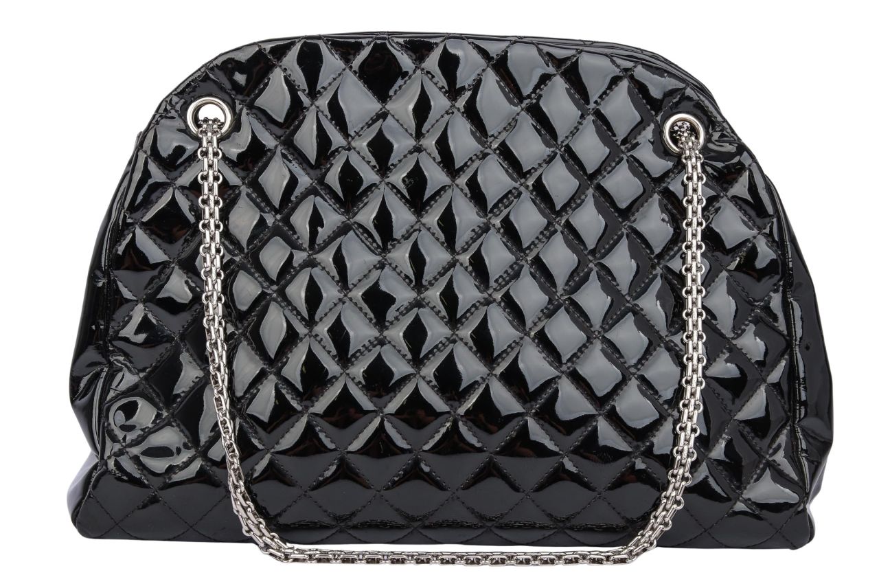 Chanel Bowling Bag Lackleder Schwarz