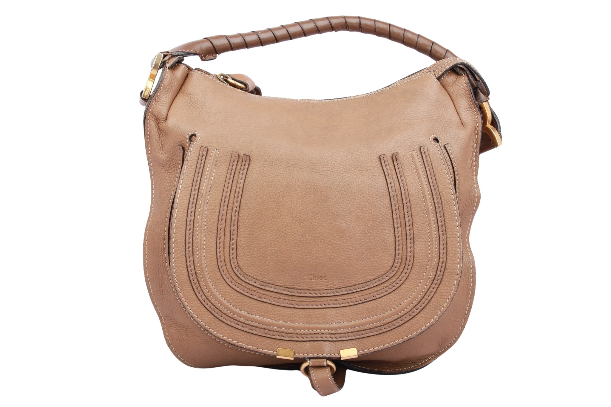 Chloé Marcie Saddle Bag Medium Braun