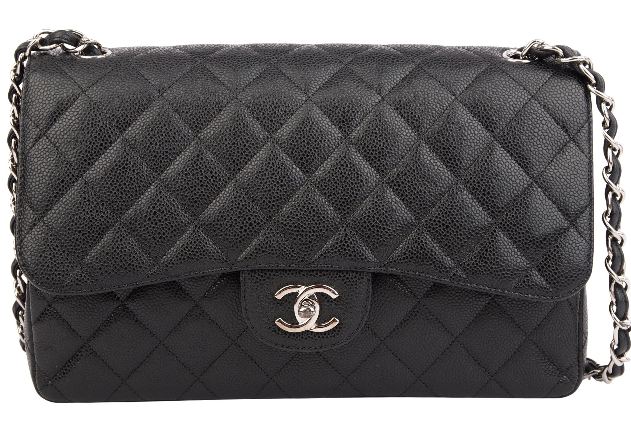 Chanel Timeless Double Flap Bag Jumbo Schwarz