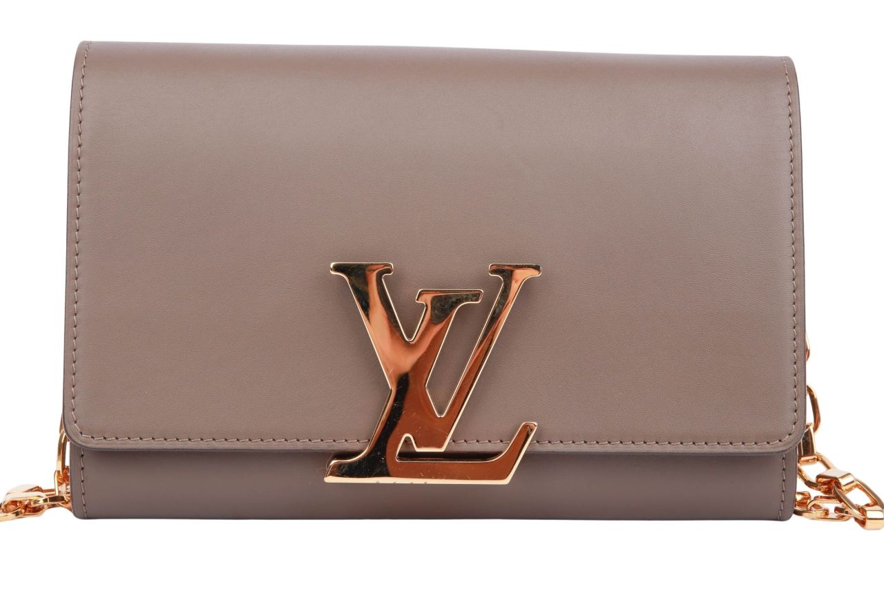 Louis Vuitton Chain Louise GM Abendtasche Taupe