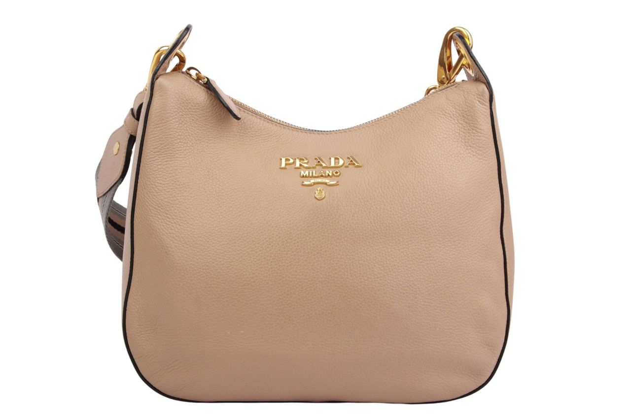 Prada Crossbody Bag Leder Beige