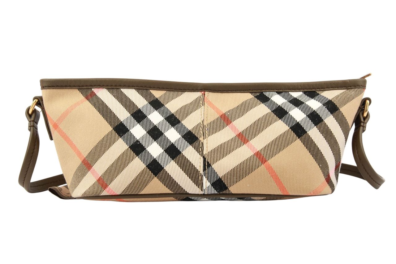 Burberry Schultertasche Nova Check Canvas Beige