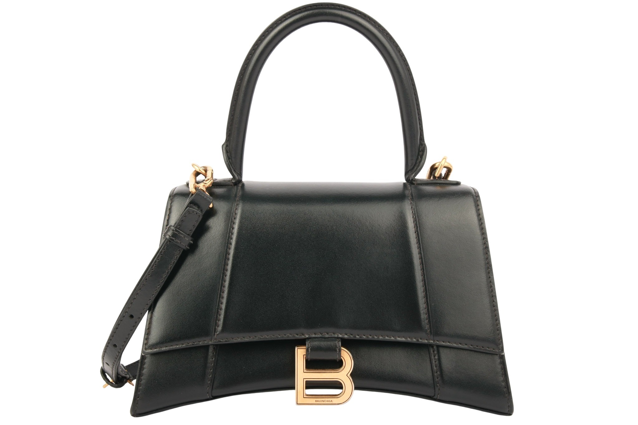 Balenciaga Hourglass Small Schwarz Leder