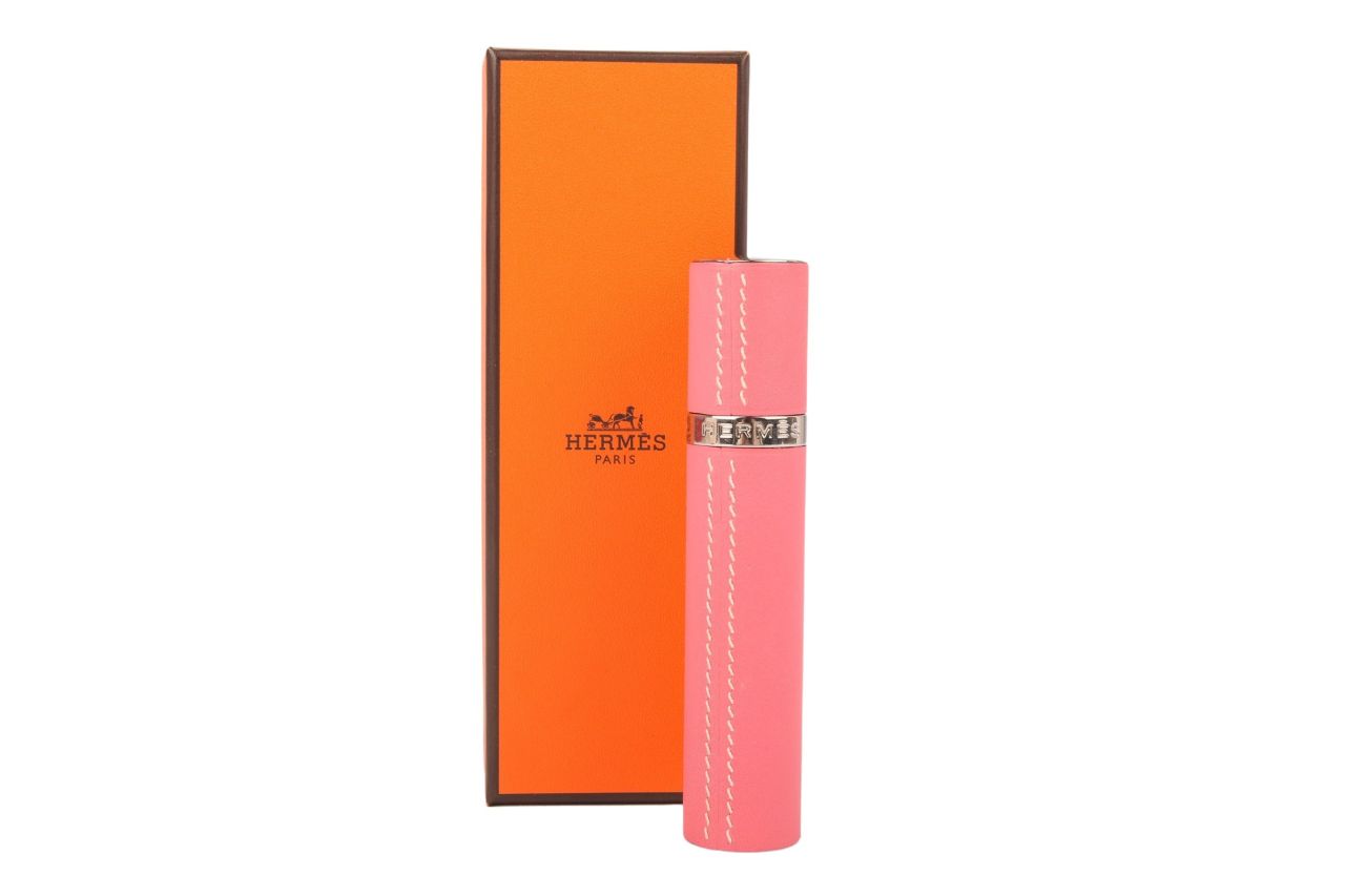Hermès Parfüm Etui aus Leder Rosa