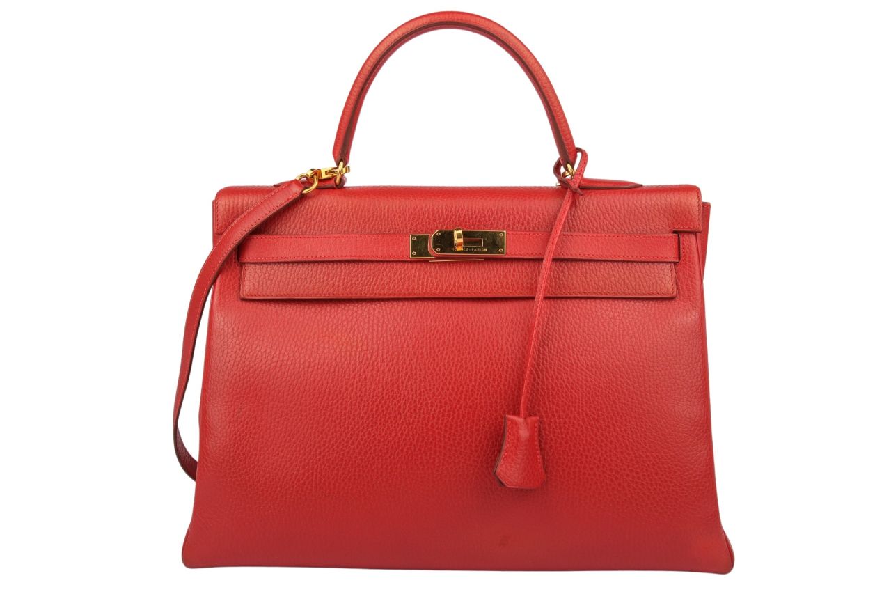 Hermès Kelly 35 Retourne Rouge Vif Ardennes
