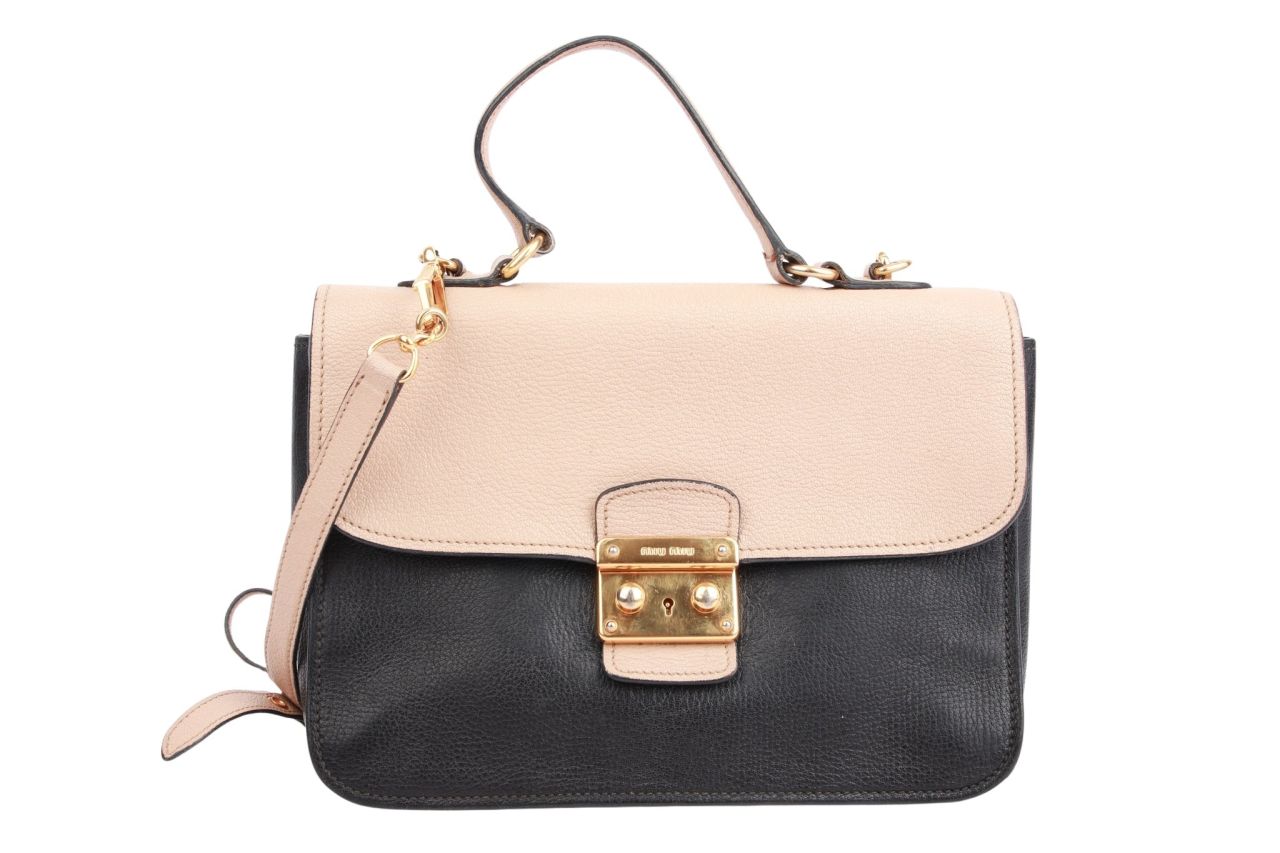 Miu Miu Madras Bag Nude / Schwarz