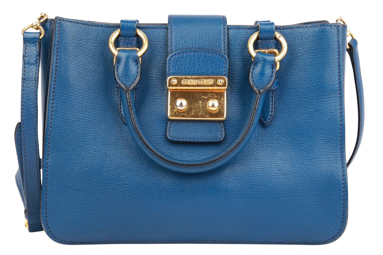 Miu Miu Madras Bag Blau