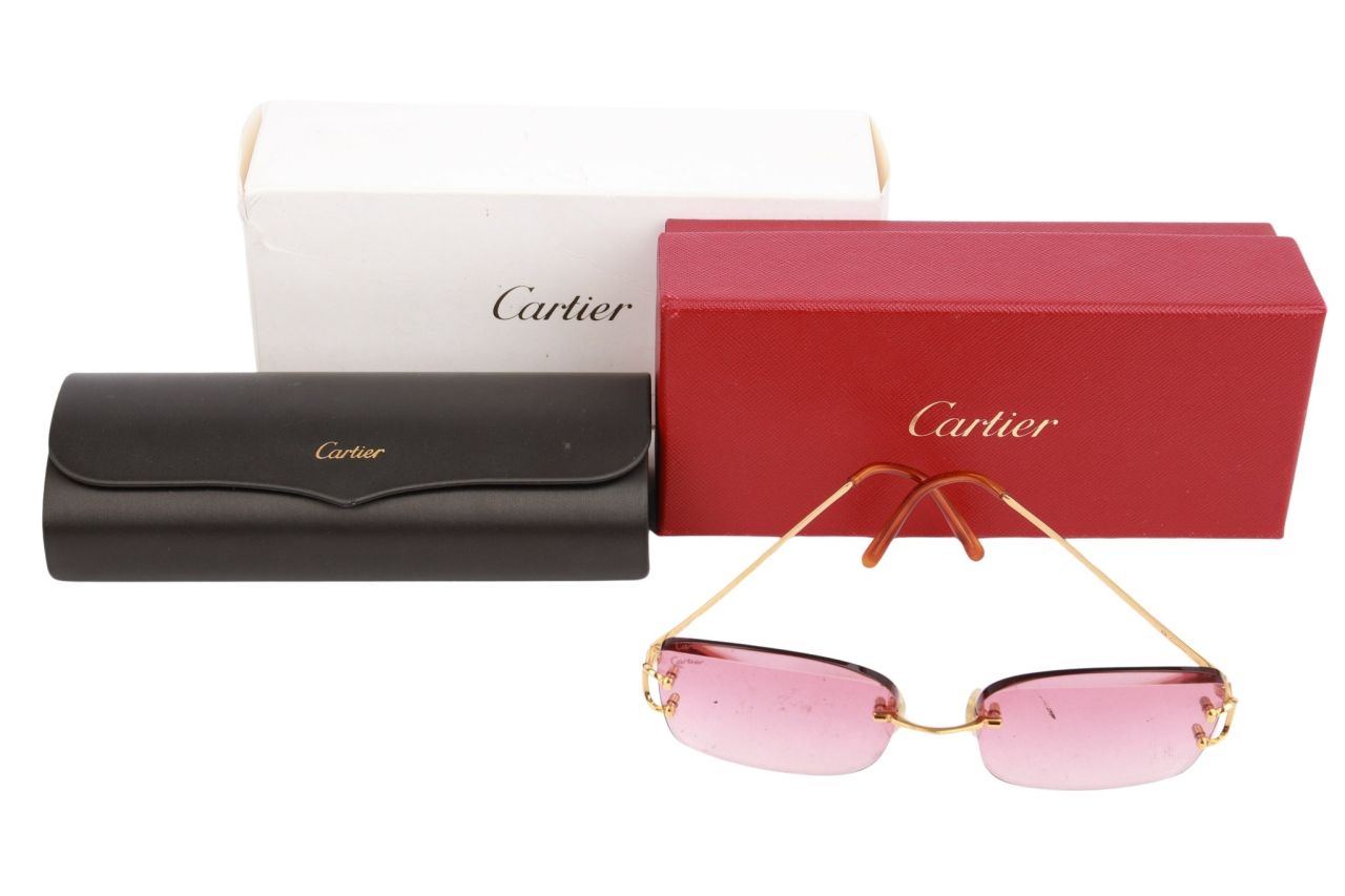Cartier Sonnenbrille Gold Rosé
