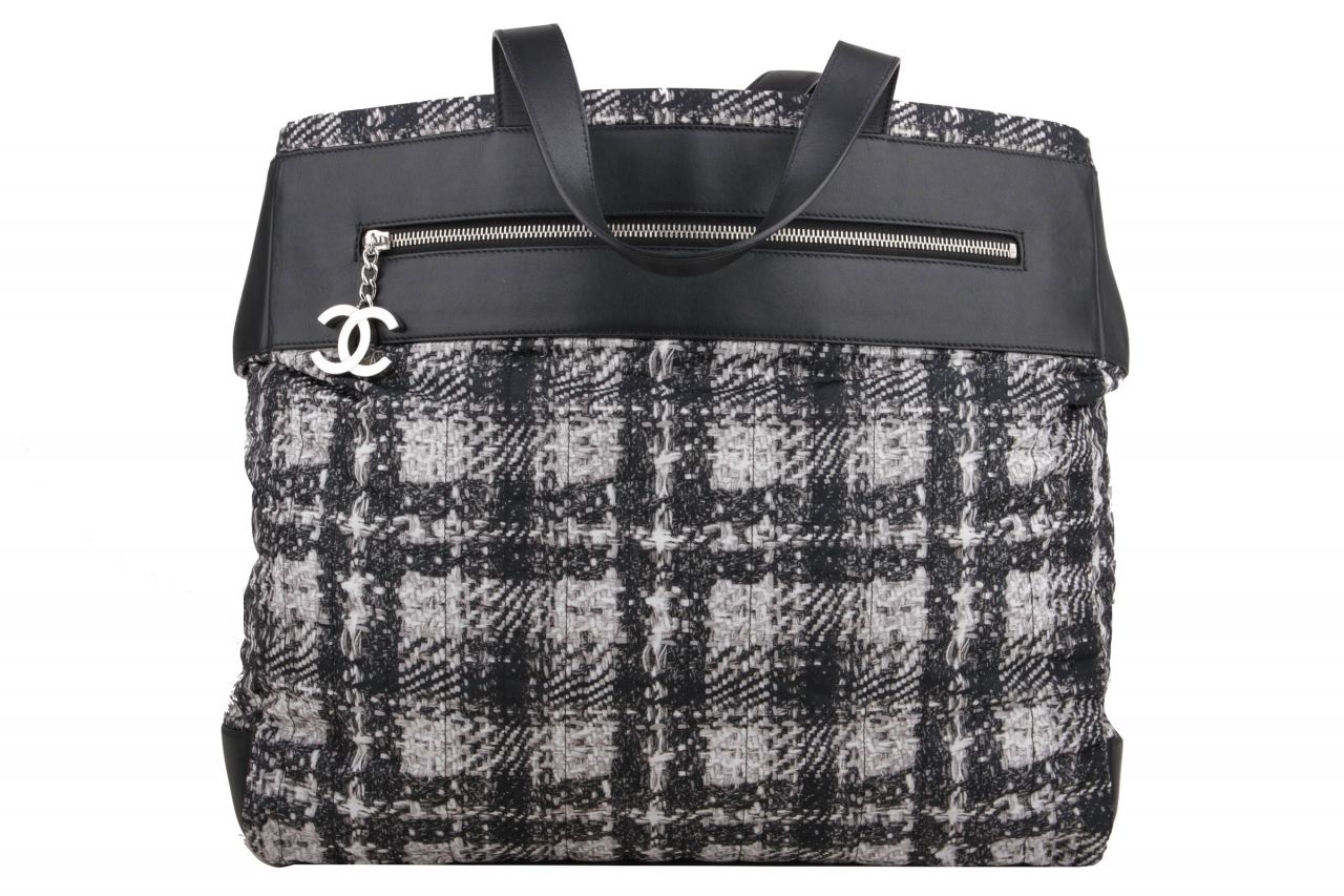 Chanel Nylon Weekender Bag Black / Grey