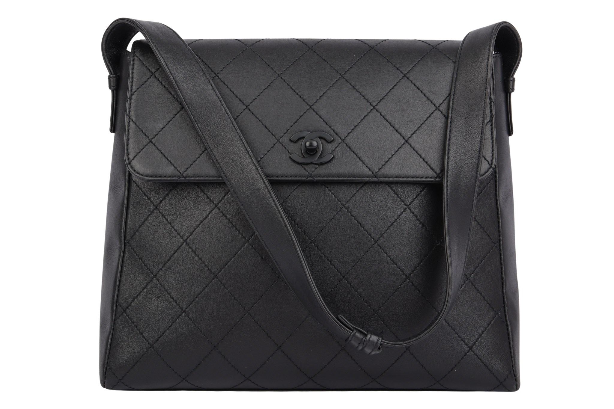 Chanel Handtasche Schwarz Leder