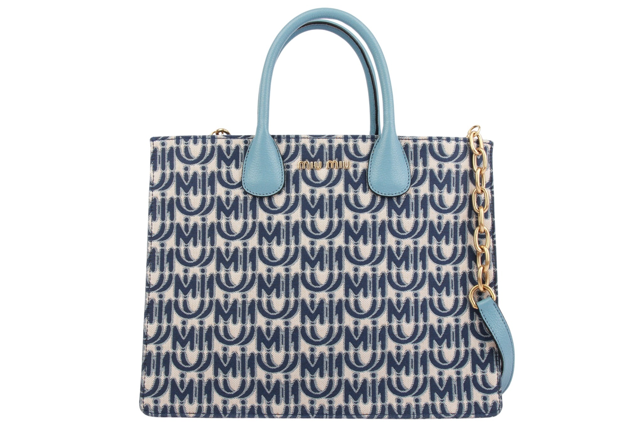 Miu Miu Logo Jacquard Tote Bag