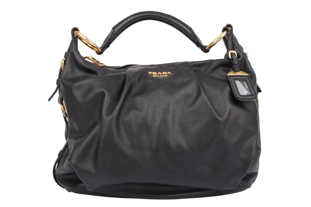 Prada Beuteltasche Soft Calf Schwarz