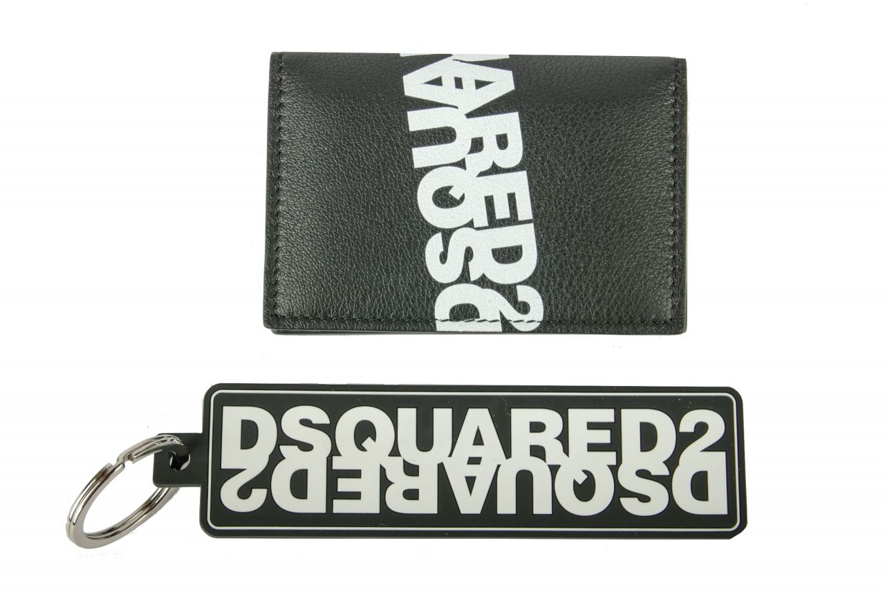 Dsquared2 Set aus Kartenetui und Schlüsselanhänger Schwarz