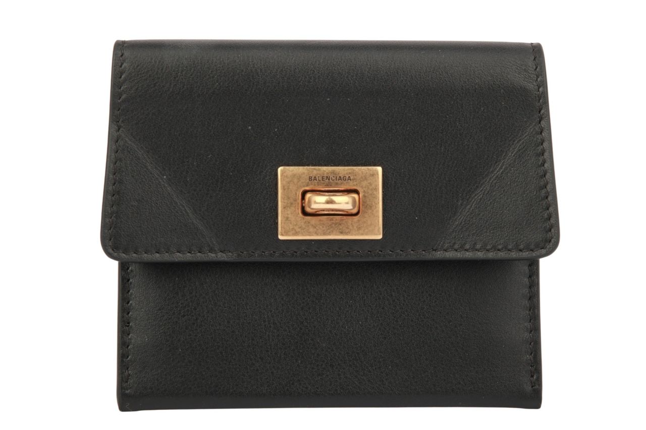 Balenciaga Rodeo Flap Cardholder Schwarz Leder