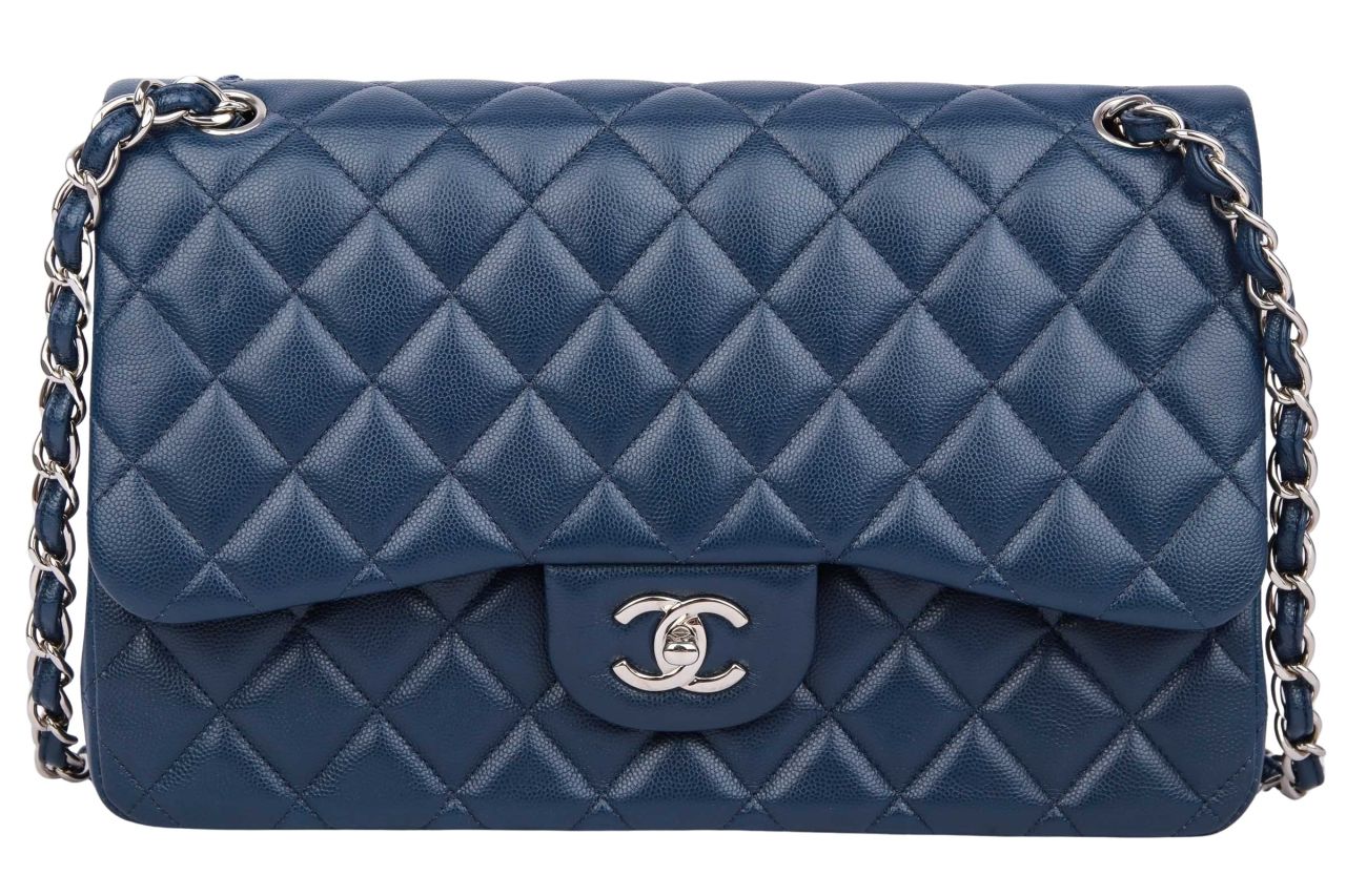 Chanel Classic Flap Jumbo Dunkelblau