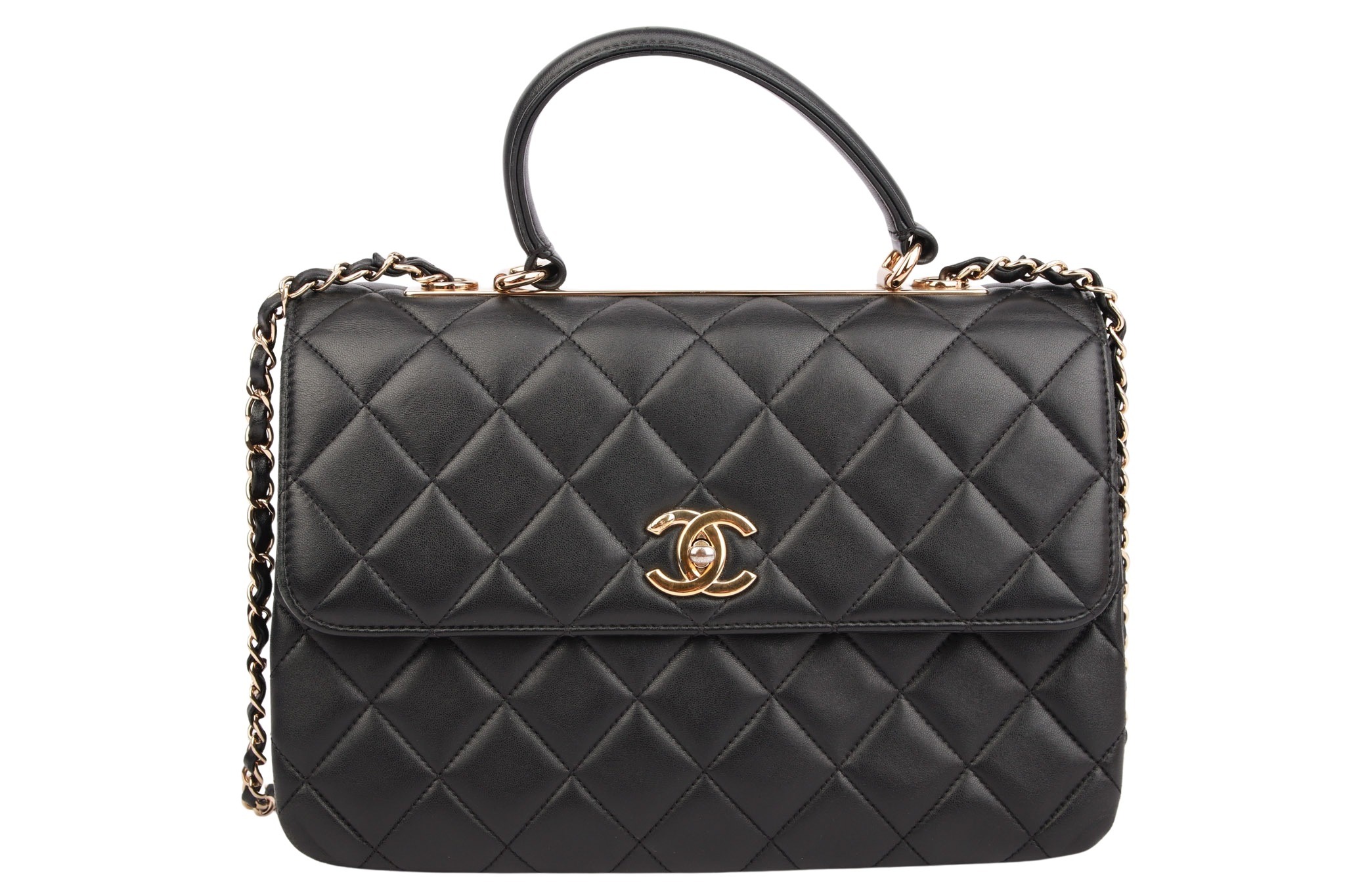 Chanel Trendy CC Top Handle Bag Black