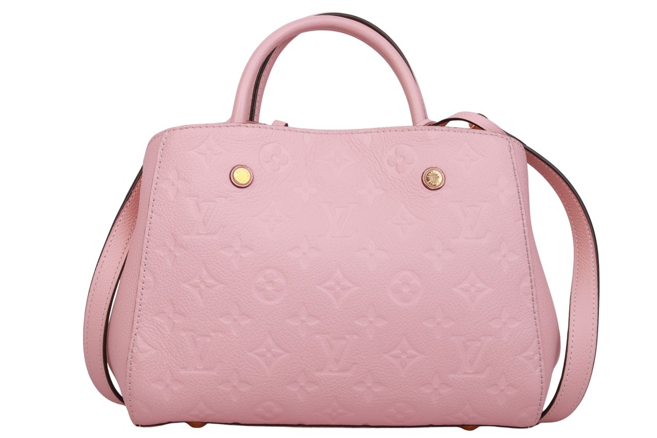 Louis Vuitton Montaigne BB Monogram Empreinte Leder Rosa